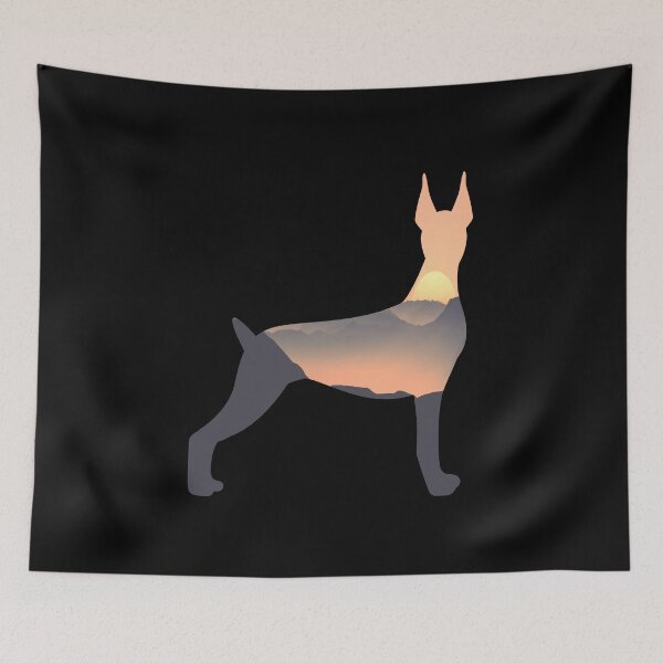 Item preview, Doberman Dog Silhouette Sun Mountain Gift designed and sold by alaechamlal.
