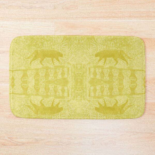 Item preview, Honey Cat Walking an Ornate Fence Yellow designed and sold by SpiritGifts.