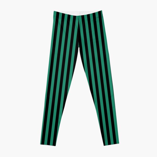 Elf Green and Black Candy Stripes, Thin Vertical Stripes,  Leggings for  Sale by SimplyStripes