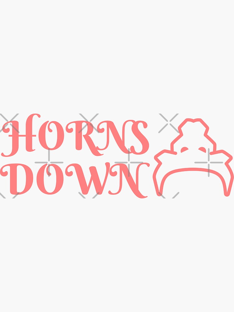 "HORNS DOWN" Sticker for Sale by kh0l0d Redbubble