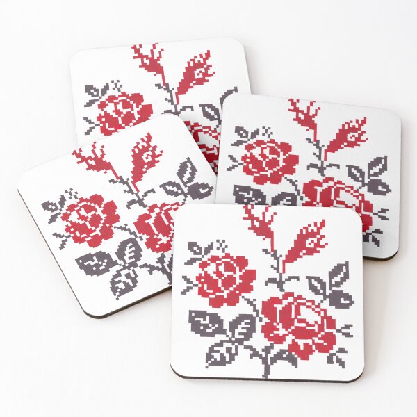 Item preview, Romanian traditional rose motif designed and sold by BiancaPrintShop.