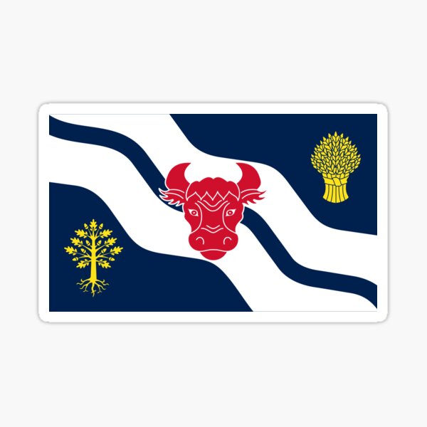 Flag of Oxfordshire, Oxfordshire Flag, Oxfordshire, Flag Sticker