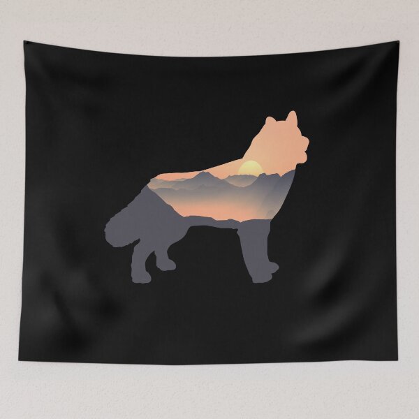 Item preview, Husky Dog Silhouette Sun Mountain Gift designed and sold by alaechamlal.