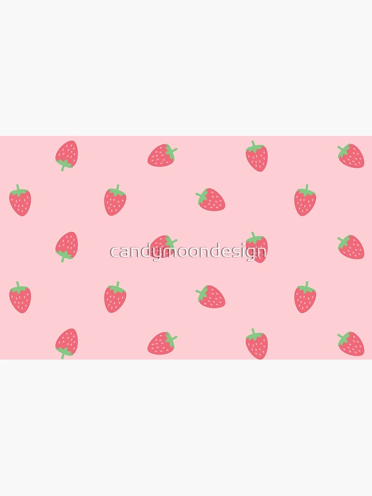 Cute funny sweet adorable little baby potatoes and red ripe summer  strawberries cartoon light pastel pink pattern design Coffee Mug