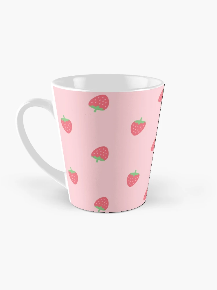 Cute Pastel Pink Aesthetic Strawberry Pattern | Coffee Mug