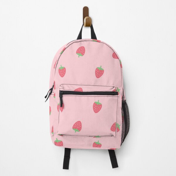 Vista previa del artículo con la obra «Fresas Kawaii Lindo Pastel Rosa Acogedor Cottagecore Estética», diseñado y vendido por candymoondesign.