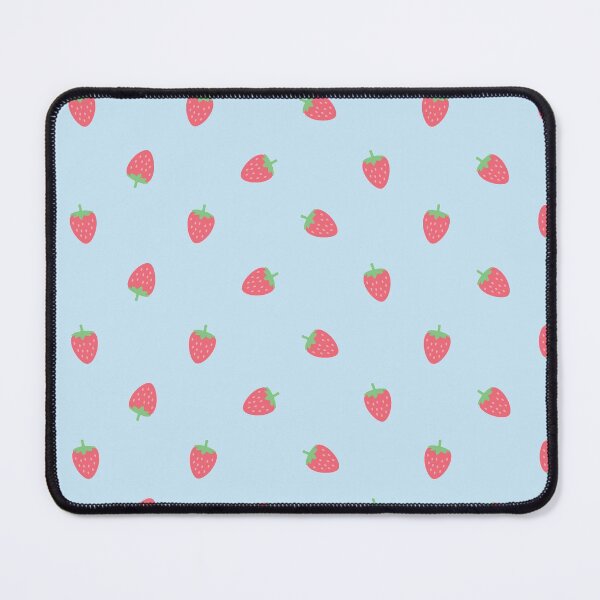 Item preview, Strawberries Kawaii Cute Pastel Blue Cottagecore Aesthetic designed and sold by candymoondesign.