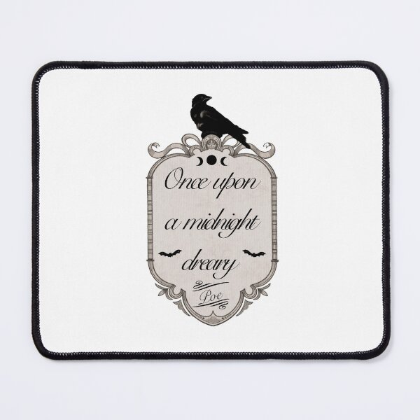 Item preview, Edgar Allen Poe Quote| Watercolor Raven | Family Crest| Watercolor Bats| Dark Academia Quotes| Once Upon a Midnight Dreary designed and sold by Monica Laipple.