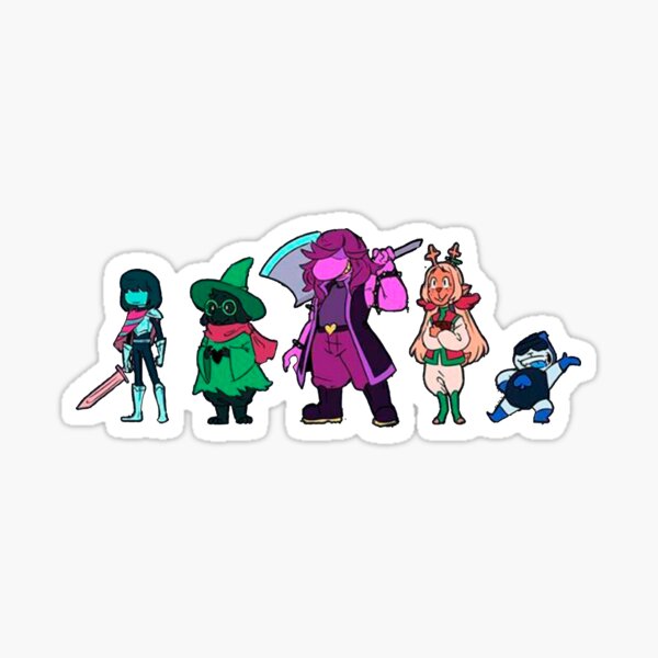 DELTARUNE - Main Characters (Suzie, Lancer, Kriss & RASIEL) Sticker -  Sticker Graphic - Auto, Wall, Laptop, Cell, Truck Sticker for Windows,  Cars