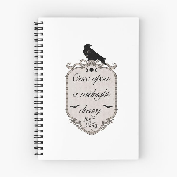 Item preview, Edgar Allen Poe Quote| Watercolor Raven | Family Crest| Watercolor Bats| Dark Academia Quotes| Once Upon a Midnight Dreary designed and sold by Monica Laipple.