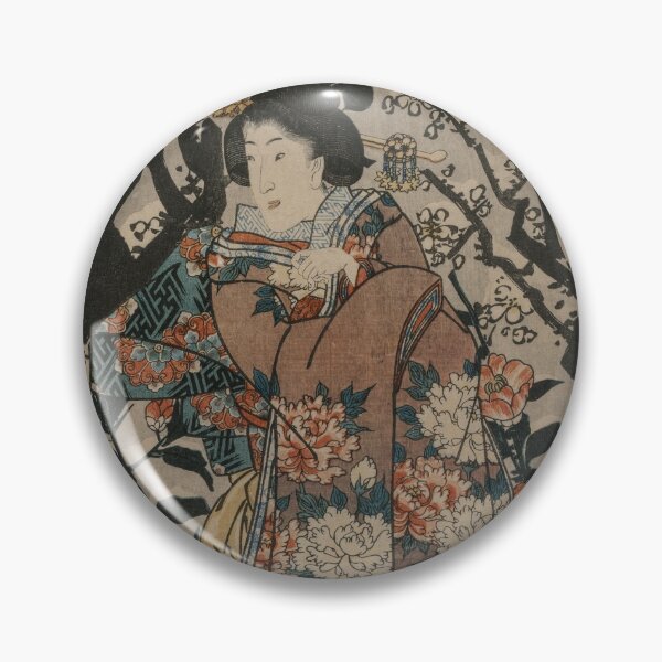 Item preview, Woman Standing Beside a Plum Tree designed and sold by japanese-ukiyoe.