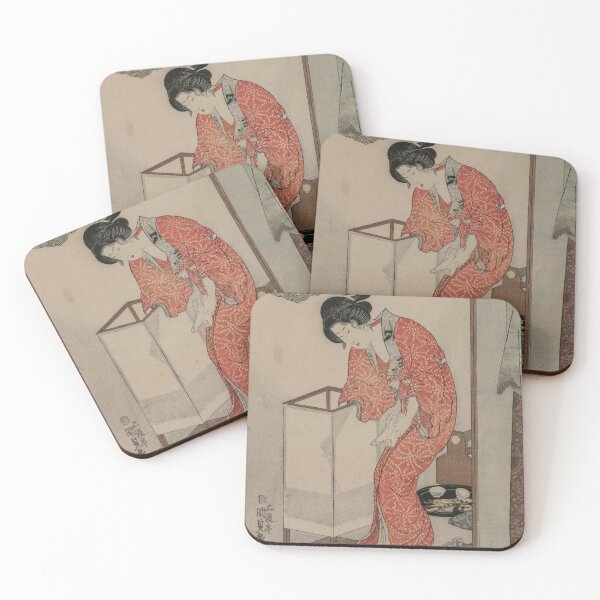 Item preview, Woman Putting Out a Light designed and sold by japanese-ukiyoe.
