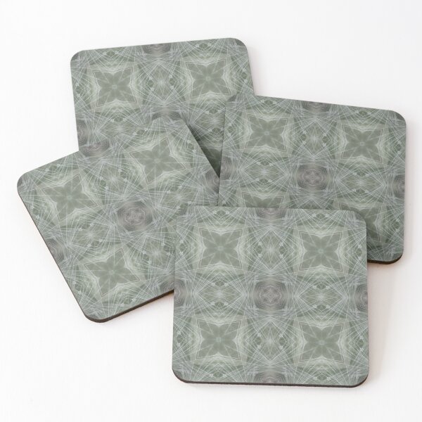 Item preview,  Green gray geometric star flower pattern 4.  designed and sold by Jonnekesart.