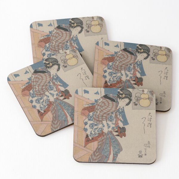 Item preview, Woman Leaving a Bath House (from the series Pictures from Otsu) designed and sold by japanese-ukiyoe.