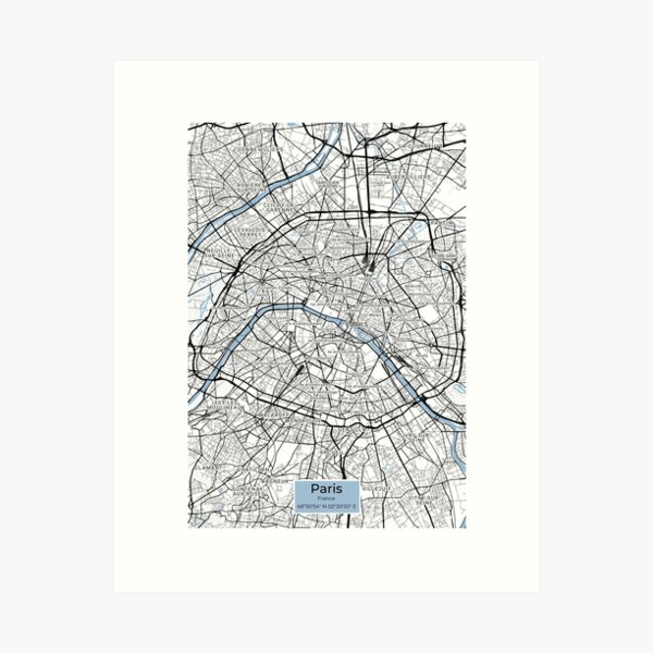 Item preview, Paris city map Poster | Paris map print poster canvas | France map print poster | Paris city map print poster |  designed and sold by IvintageArt.