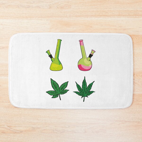 Item preview, Multicolored Weed Bong - Weed leaves - Perfect for stoners designed and sold by WeedHighLife.