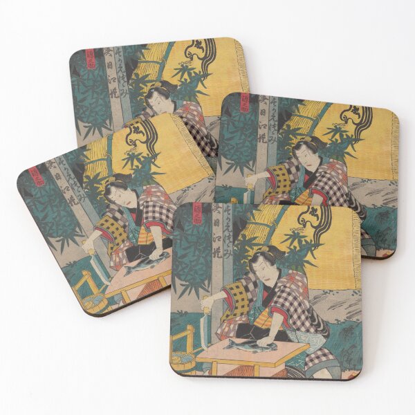 Item preview, Scene from a Kabuki Play (Actor Making Sashimi) designed and sold by japanese-ukiyoe.