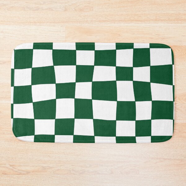 Item preview, Hand Drawn Checkerboard Pattern (forest green/white) designed and sold by Design Minds Boutique.