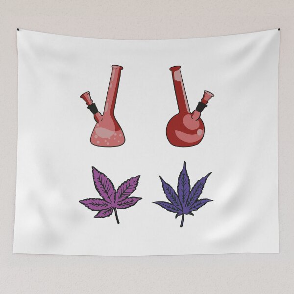 Item preview, Weed leaf and multicolored bong - Perfect for stoners designed and sold by WeedHighLife.