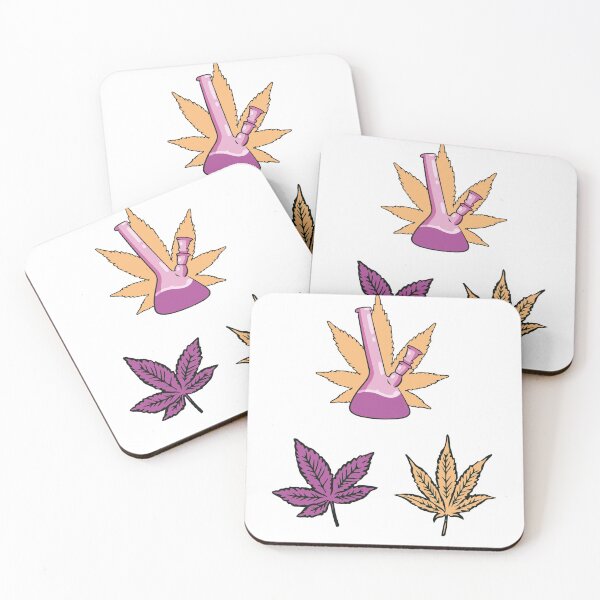Aperçu de l'œuvre Weed feuille et bang multicolore - Parfait pour les stoners créée et vendue par WeedHighLife.