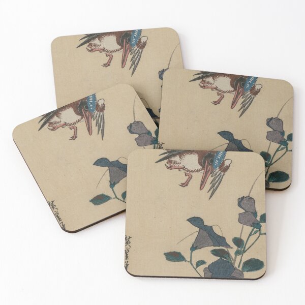 Item preview, Kingfisher and Chinese Bellflowers designed and sold by japanese-ukiyoe.