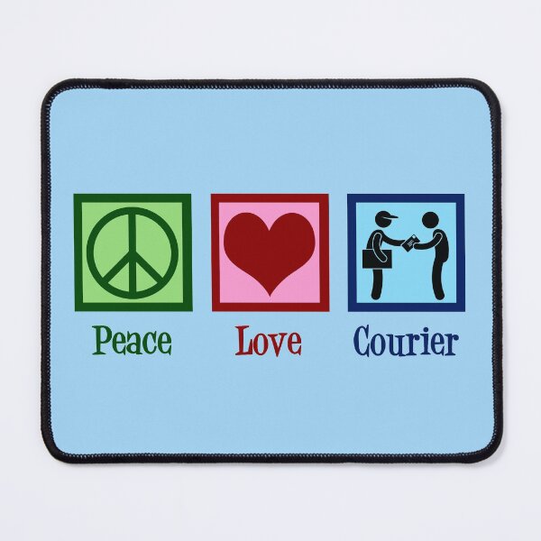 Item preview, Peace Love Courier designed and sold by Epic Love Designs.