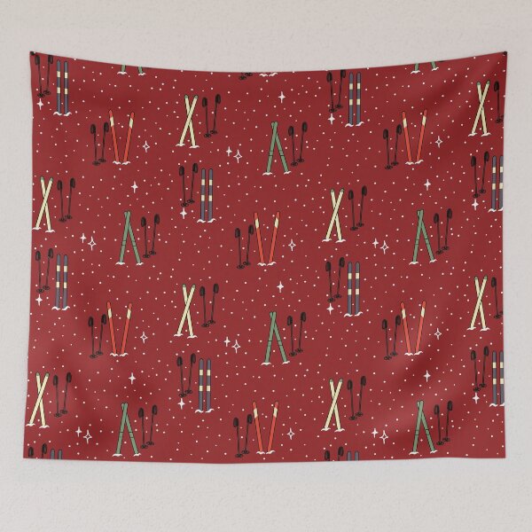 Item preview, Retro Christmas Winter Ski Vacation Pattern designed and sold by retroyule.
