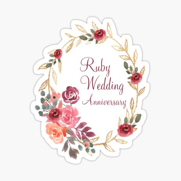 Pegatinas: Aniversario De Bodas De Rub%c3%ad | Redbubble