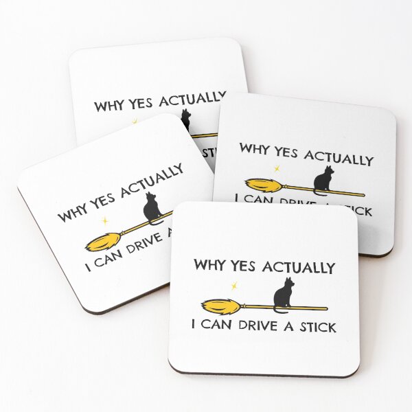 Item preview, Yes, I can drive a stick - cat on broom designed and sold by Good-tees.