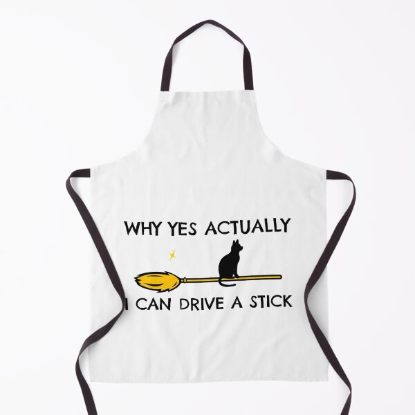 Item preview, Yes, I can drive a stick - cat on broom designed and sold by Good-tees.