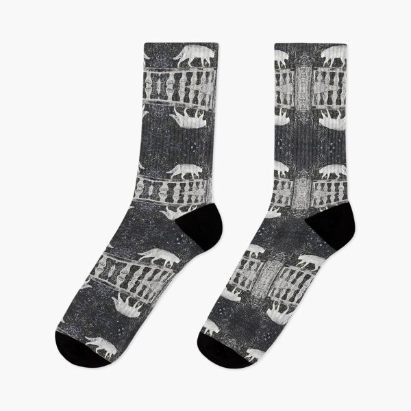 Item preview, White Cat Walking in Dark Night designed and sold by SpiritGifts.