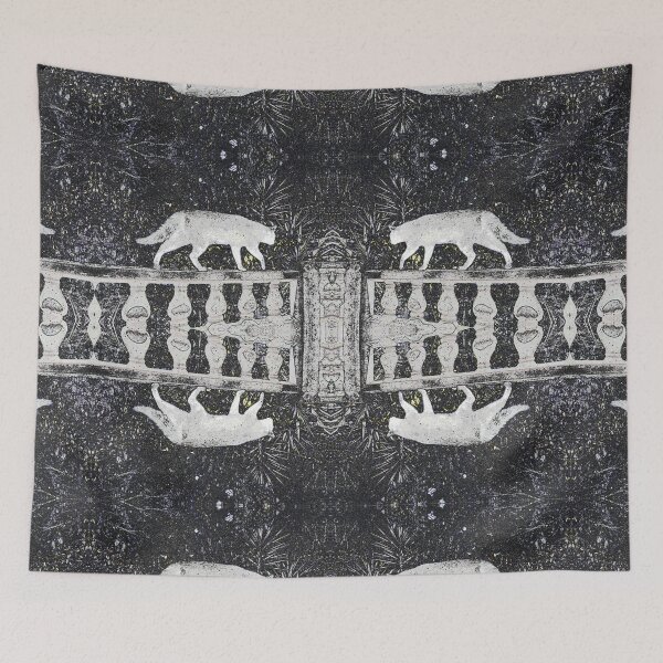 Item preview, White Cat Walking in Dark Night designed and sold by SpiritGifts.