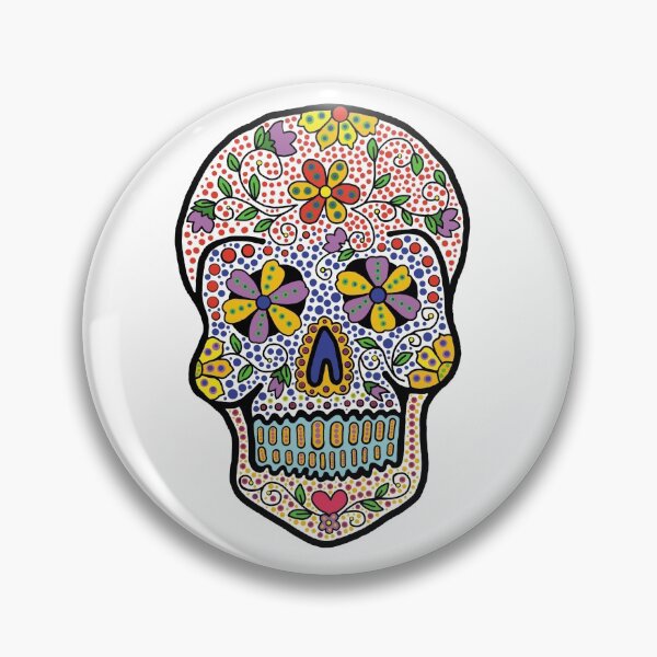 Item preview, Day of the Dead Skull Art designed and sold by TheArtBarCafe.