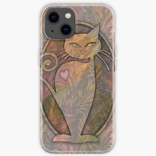 Whimsically Watchful Cat iPhone Soft Case