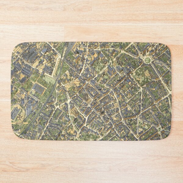 Item preview, Vintage Map of Dueren, Germany designed and sold by Gin  Neko.