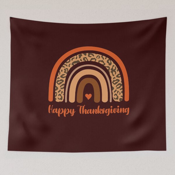 Item preview, Happy Thanksgiving 2021 Leopard Rainbow Friendsgiving Fall designed and sold by gkao.