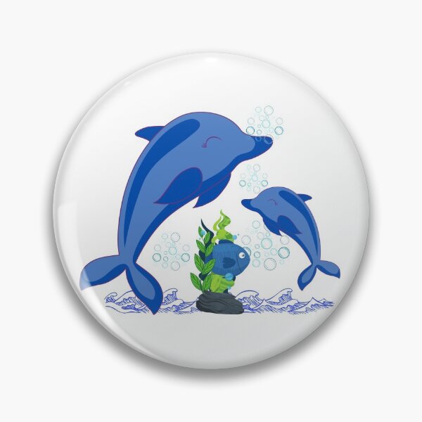 Item preview, Mama Dolphin, Swimming Dolphins, Dolphin Love designed and sold by Sun Sand & Sea Art.