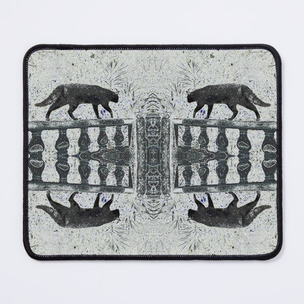 Item preview, Black Cat Fence Walking Grey designed and sold by SpiritGifts.