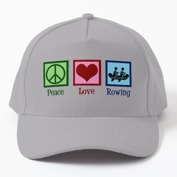 Peace Love Rowing Baseball Cap