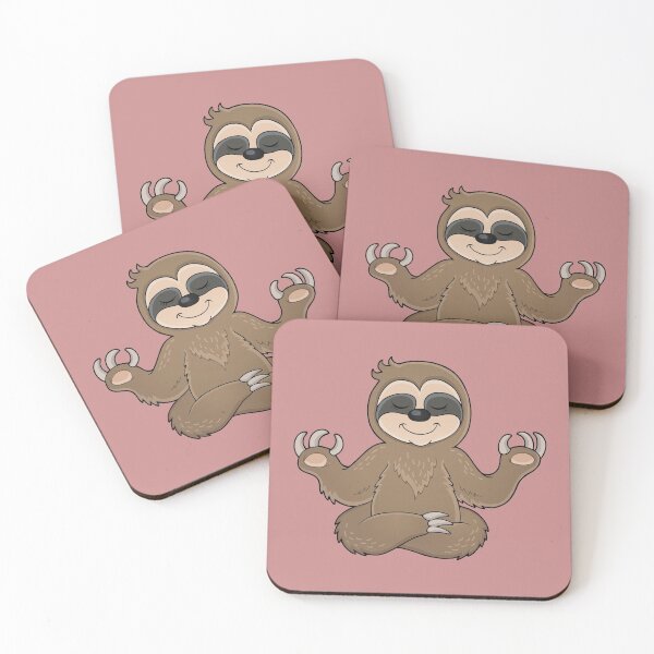 Item preview, Slow road to enlightenment - sloths - three toed - animals - cute designed and sold by Hanger52.