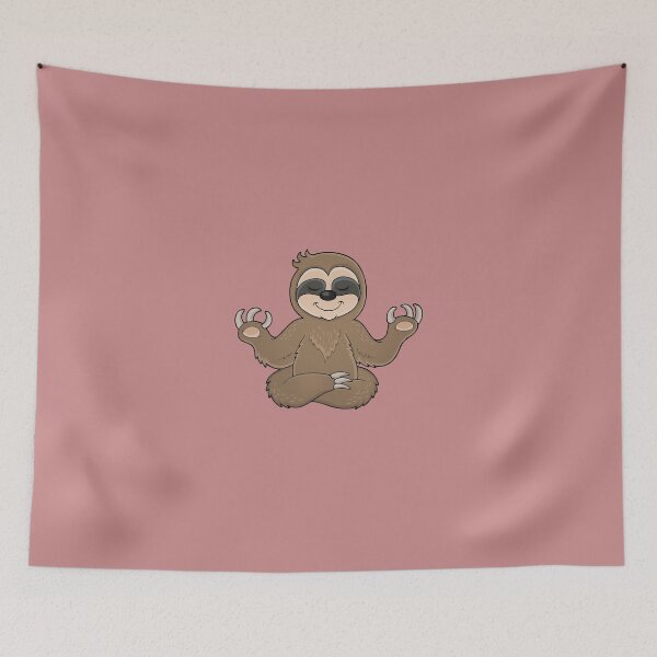 Item preview, Slow road to enlightenment - sloths - three toed - animals - cute designed and sold by Hanger52.