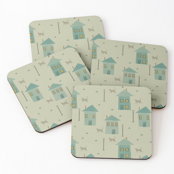 Item preview, Houses and Cats designed and sold by Ana Arleko.