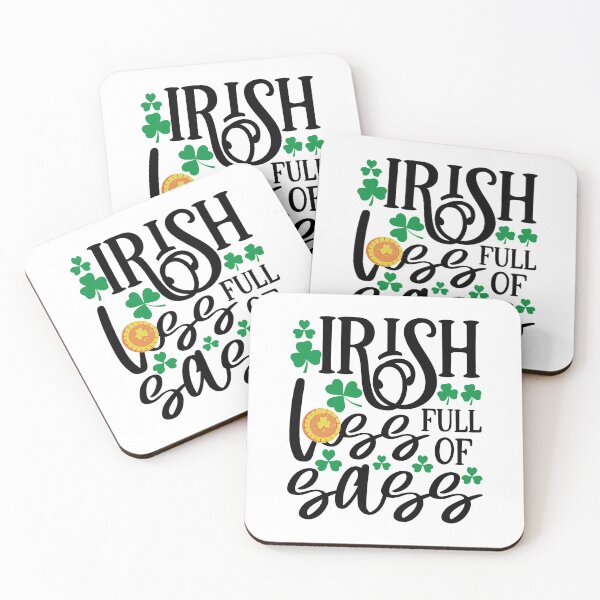 Item preview, Irish lass full of sass st patrick's day funny quotes gift cool popular designed and sold by Petartist.