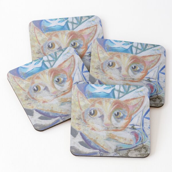 Item preview, cat drawing designed and sold by KNBS.