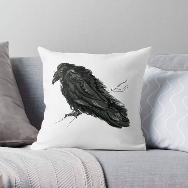 raven Throw Pillow
