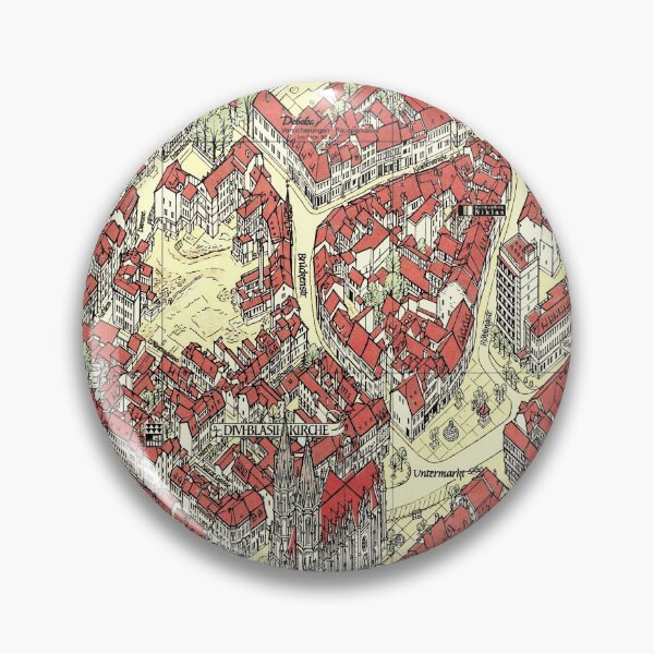 Item preview, Vintage Map of Muehlhausen, Germany designed and sold by Gin  Neko.