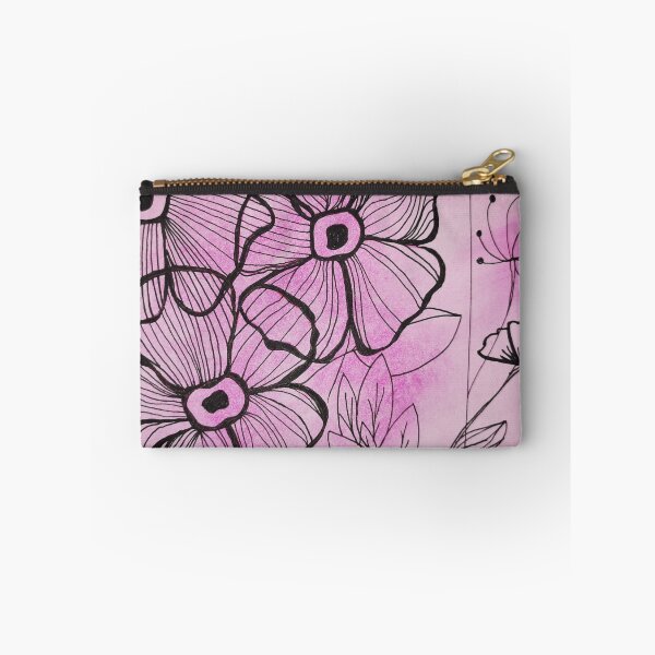 Item preview, Fine line flowers pink designed and sold by Edith Jacobs.