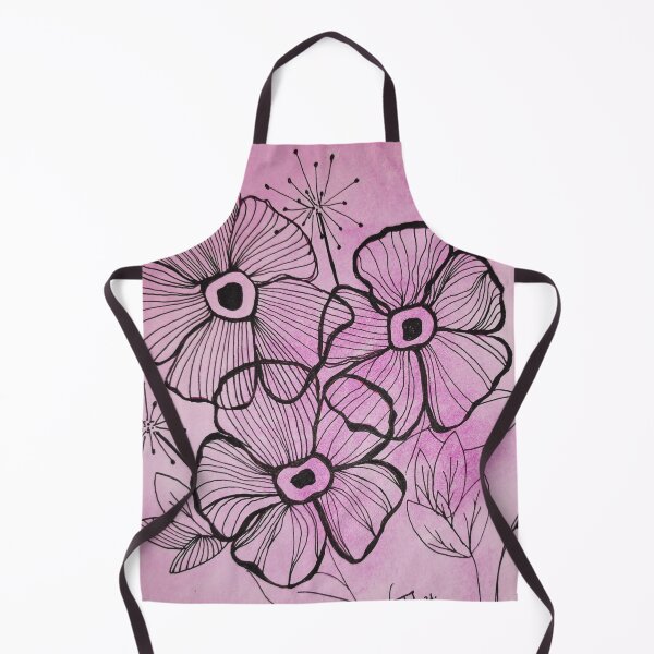 Item preview, Fine line flowers pink designed and sold by Edith Jacobs.