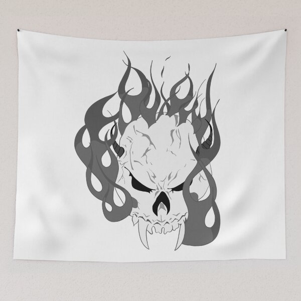 Item preview, Flaming skull designed and sold by MLD112.