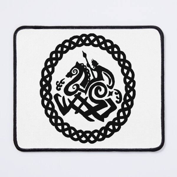 Item preview, Norse Odin and Sleipnir in Celtic Knot Circle designed and sold by imphavok.